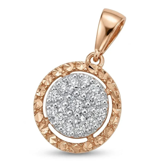 Elegantiškas 14 mm auksinis pakabukas moterims