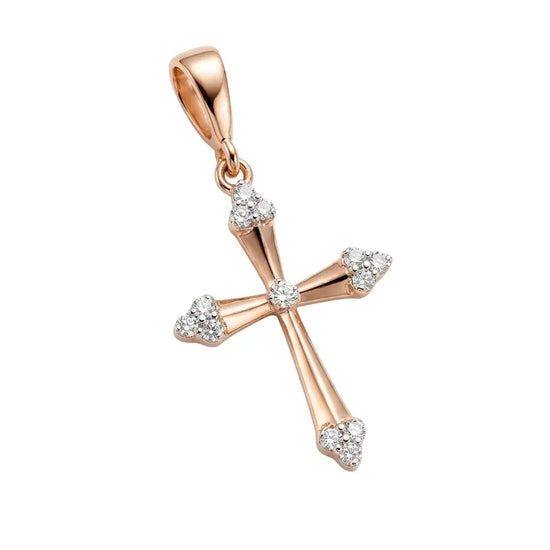 Elegantiškas 22 mm auksinis kryželis kaip dovana