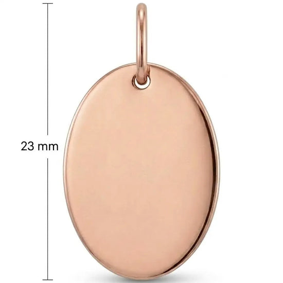 Minimalistinis ovalus auksinis pakabukas