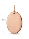 Minimalistinis ovalus auksinis pakabukas