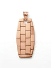 Raudono aukso geometrinis pakabukas moterims
