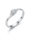 Auksinis žiedas su briliantu 0,17 ct, 18 dydis