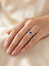 Auksinis žiedas su safyru 0,33 ct