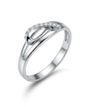 Auksinis žiedas su briliantais 0,05 ct, 17.5 dydis