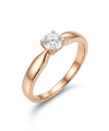 Auksinis žiedas su briliantu 0,3 ct 16.5 dydis