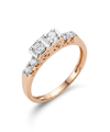 Auksinis žiedas su briliantais 0,45 ct, 18 dydis