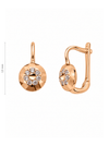 Auksiniai auskarai su cirkoniais aukso apvade – 13 mm