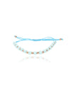 Mėlyna virvelinė apyrankė su auksu