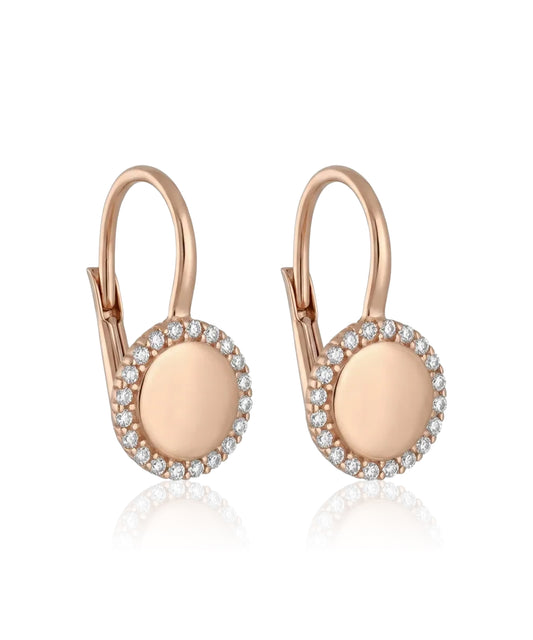 Auksiniai apvalūs auskarai