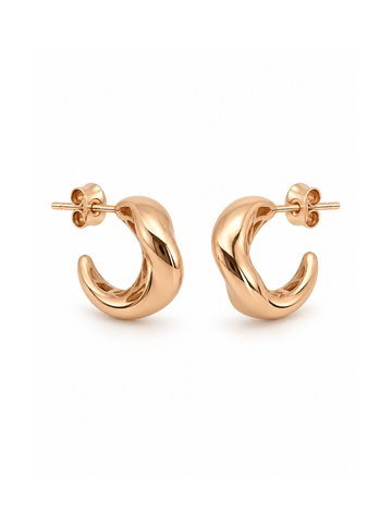 Auksiniai lenkti auskarai vinukai