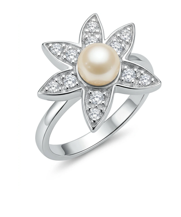 Sidabrinis žiedas su perlu