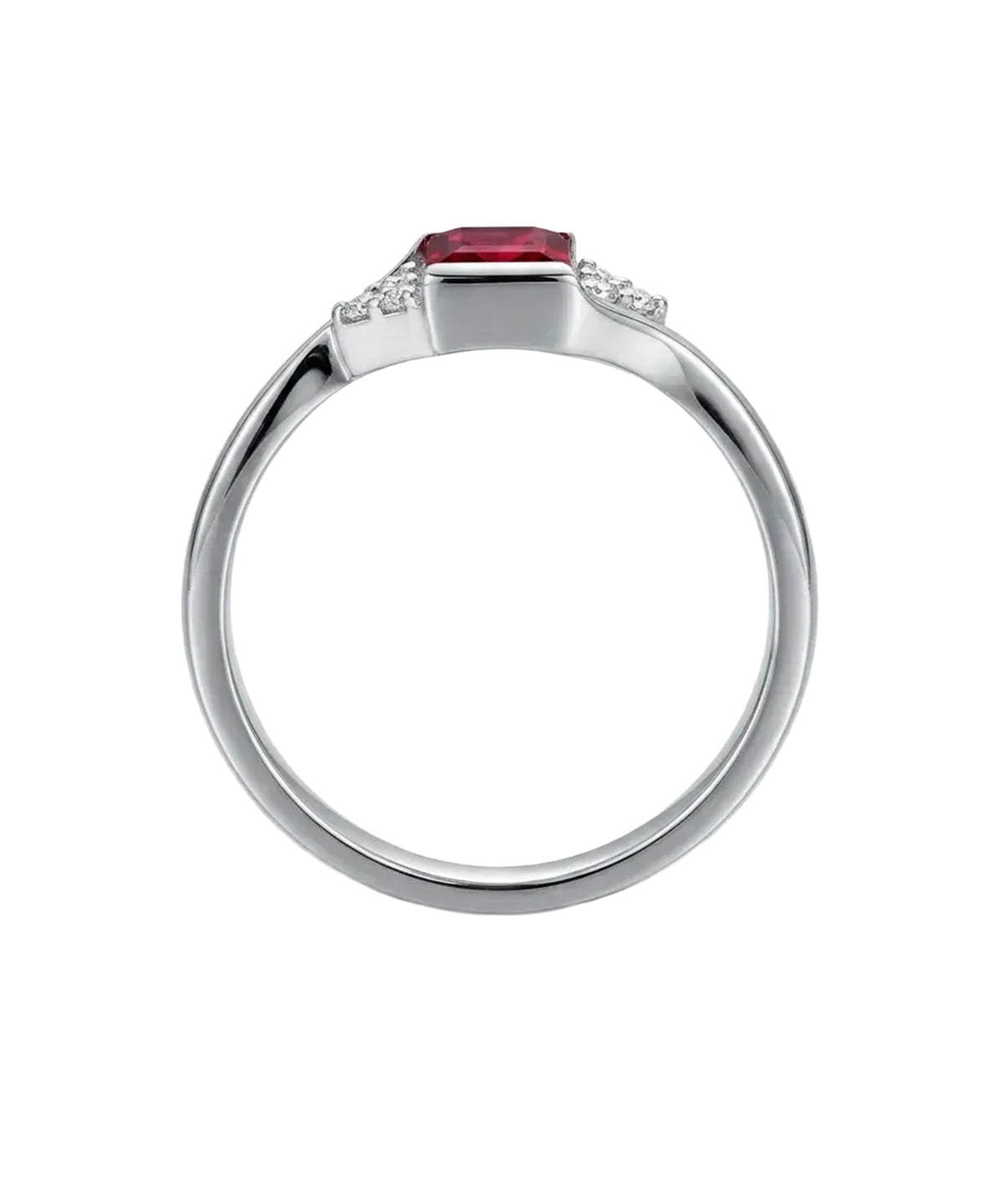 balto aukso ziedas su granatu 572 eur
