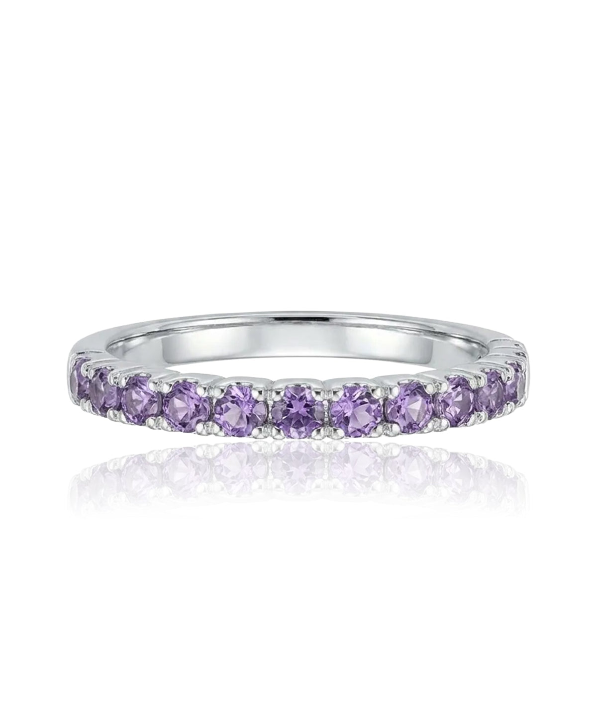 auksinis ziedas su violetiniais akmenimis