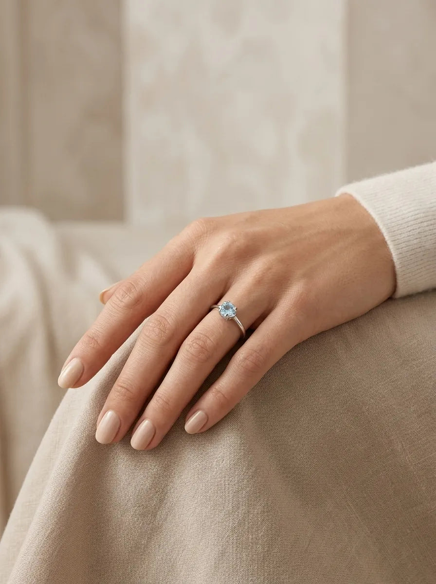Minimalistinis sidabrinis žiedas
