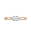 Кольцо из красного золота с круглым бриллиантом 0,05 ct.