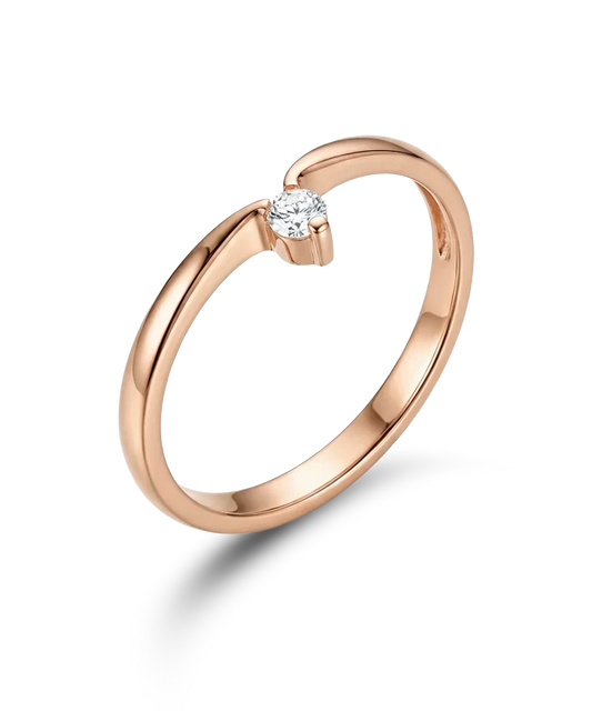 Кольцо с бриллиантом 0.058 ct.