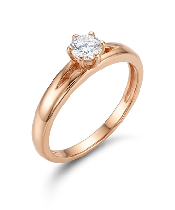 Кольцо с бриллиантом 0.40 ct.