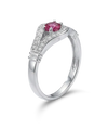 Sõrmus rubiini ja 0.156 ct teemantidega