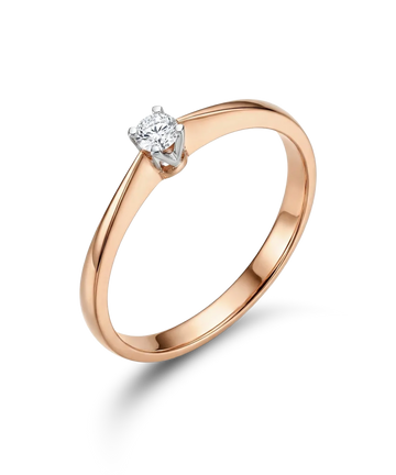 Кольцо с бриллиантом 0,16 ct.