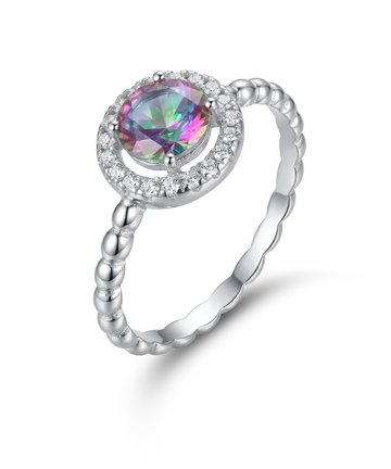 Sidabrinis žiedas su spalvotu akmeniu