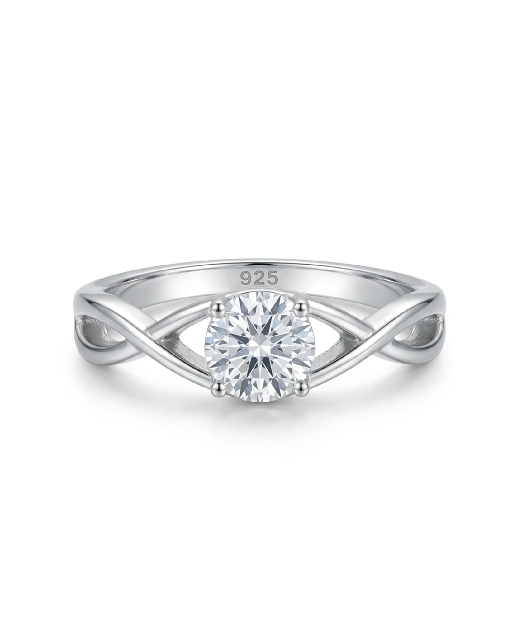Sidabrinis žiedas su cirkoniu 17.5 dydis